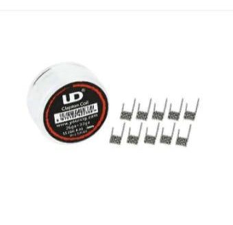 UD Clapton Coil (26GA SS316L+32GA KA1 ID2.5×0.5ohm) 10pcs Indian Vape Ninja